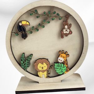 Veilleuse chambre enfant personnalisable en bois