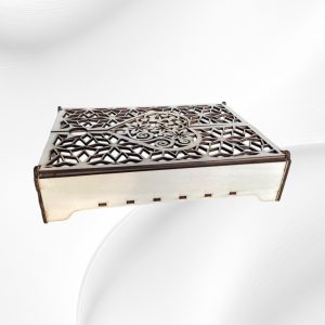 boite rectangulaire couvercle en 2 parties formant un coeur