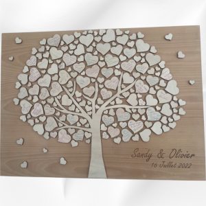 Panneau Livre d'Or en Bois – Un Souvenir Unique pour Votre Mariage